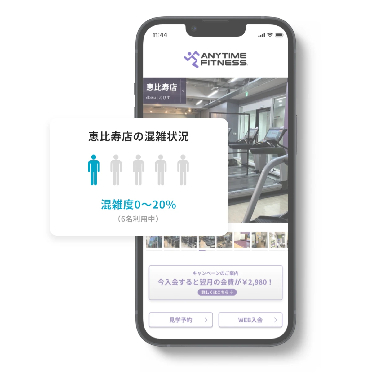 Anytime Fitnessジム混雑状況アプリ